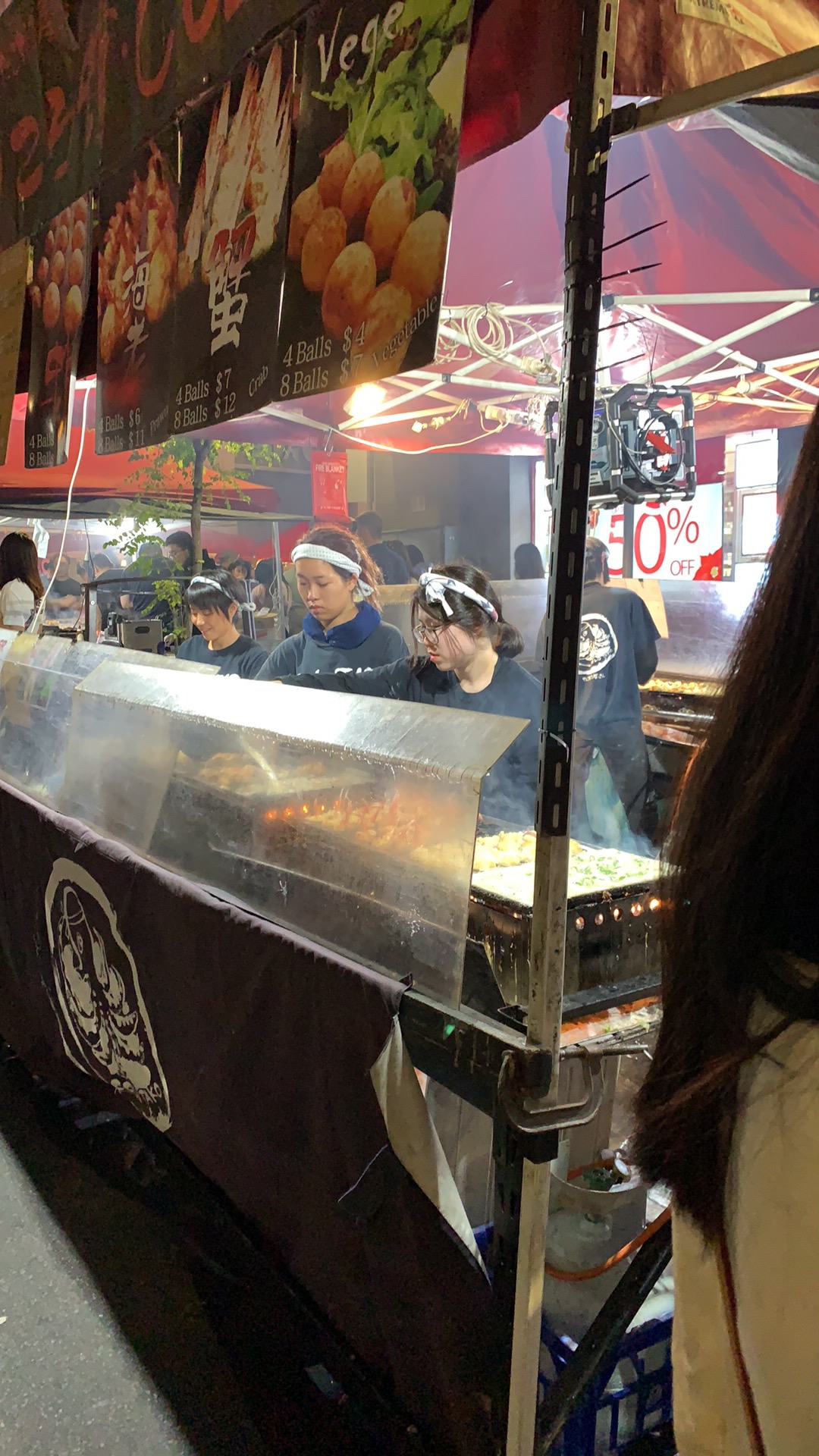A takoyaki stall at the Chinatown Night Market in Sydney