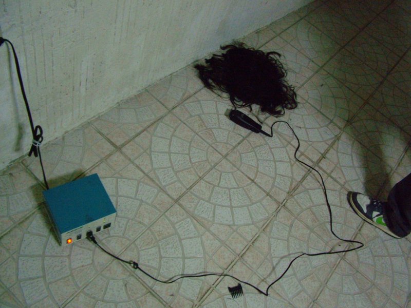 We should have made a wig out of my hair, y'know.